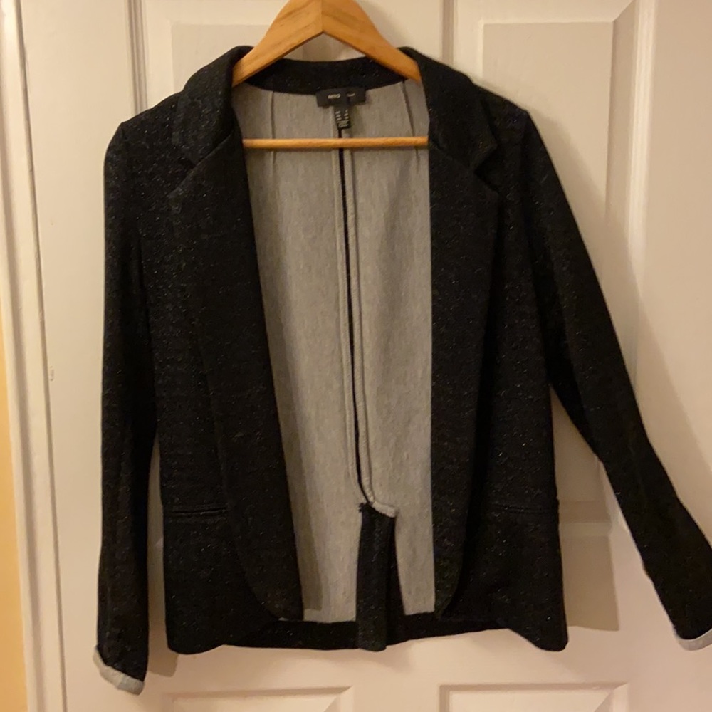 Mango Black Glitter Blazer